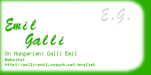 emil galli business card